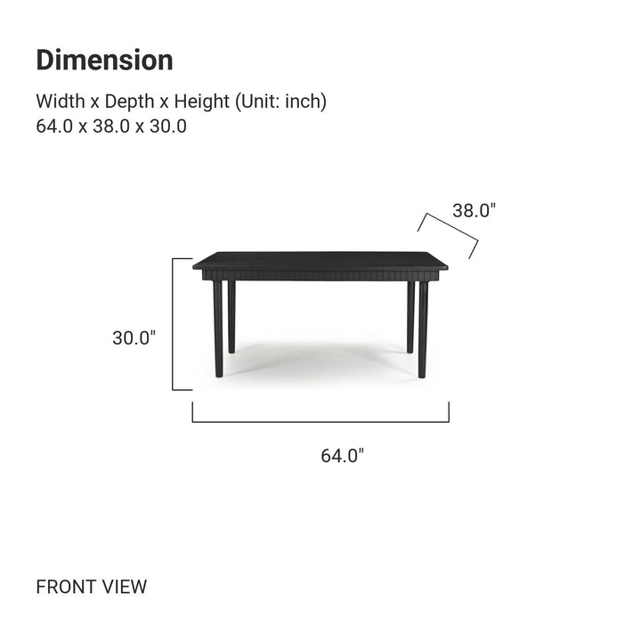 REMI Black Wood Dining Table