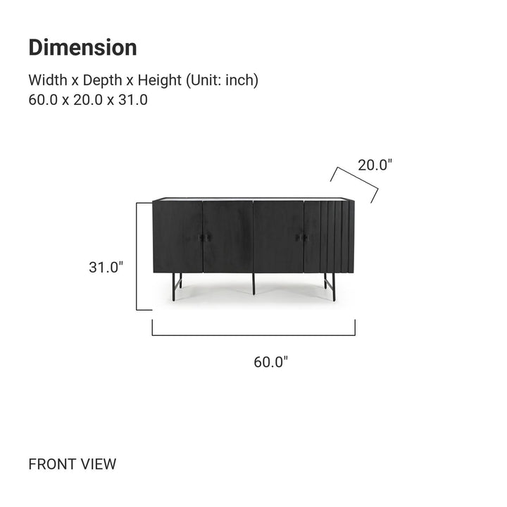 REMI Black Wood Sideboard