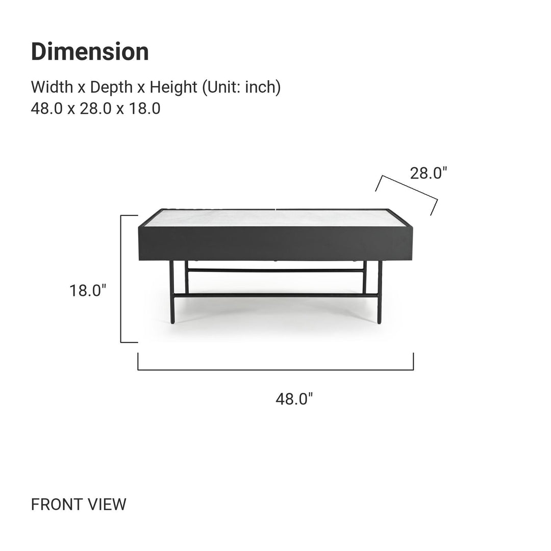 REMI Black Wood Coffee Table