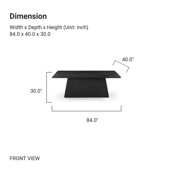 SLENDER Black Wood Dining Table