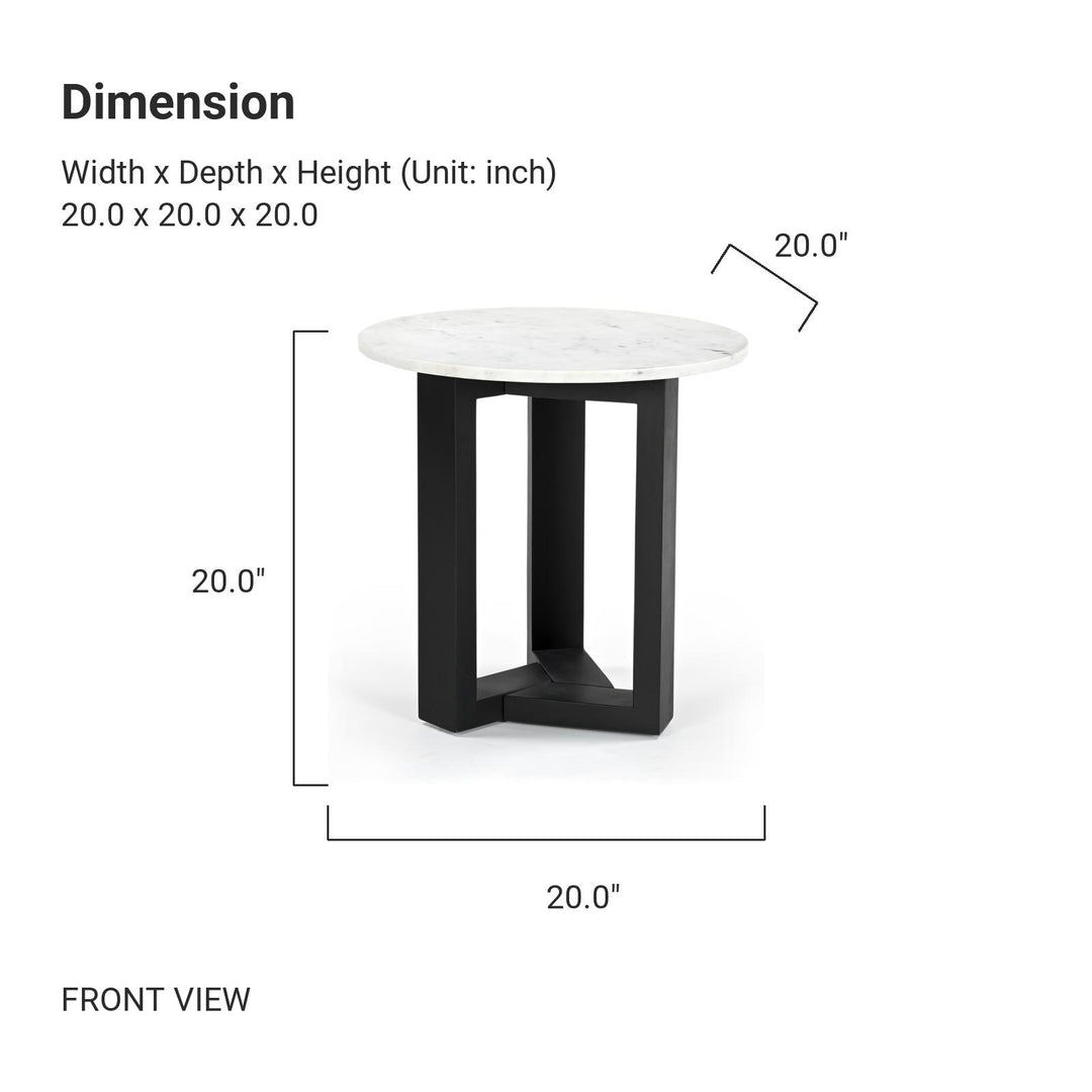 VENTURA Grey Acacia Side Table
