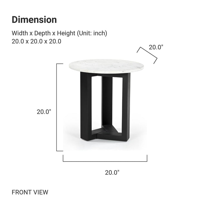 VENTURA Grey Acacia Side Table