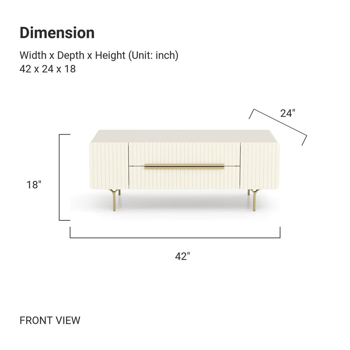 AMELIA Vintage White Coffee Table