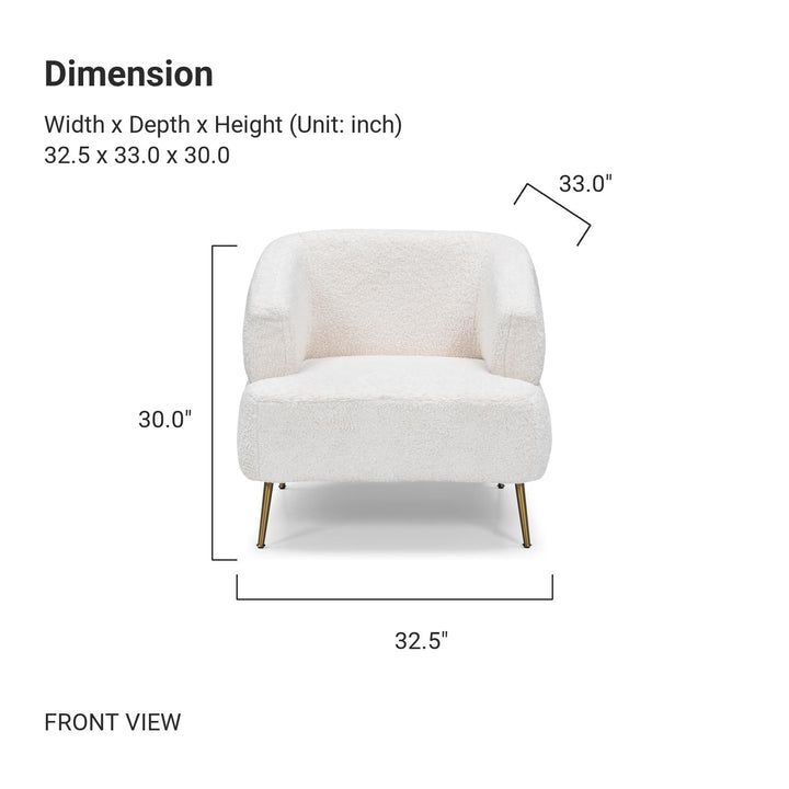 TEDDY Boucle Fabric Accent Chair