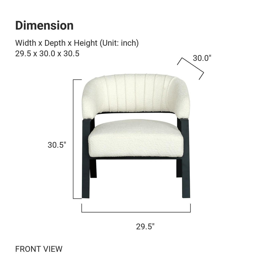 HALLSTATT Boucle Fabric Accent Chair