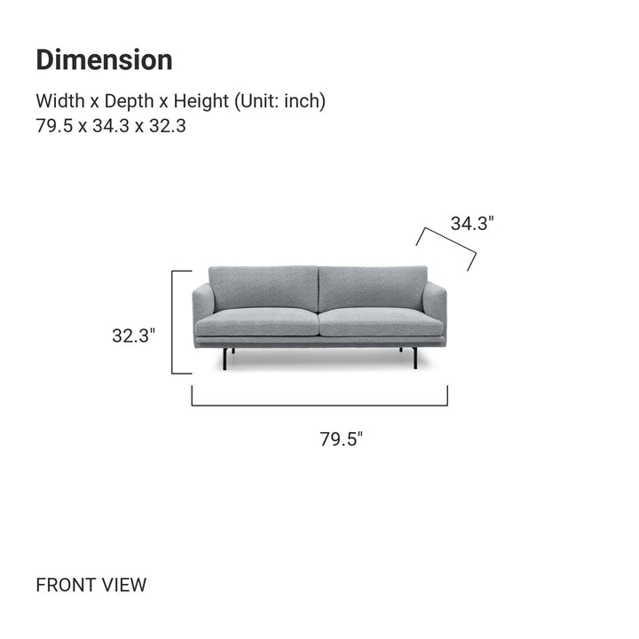 HARRISON Grey Fabric Sofa