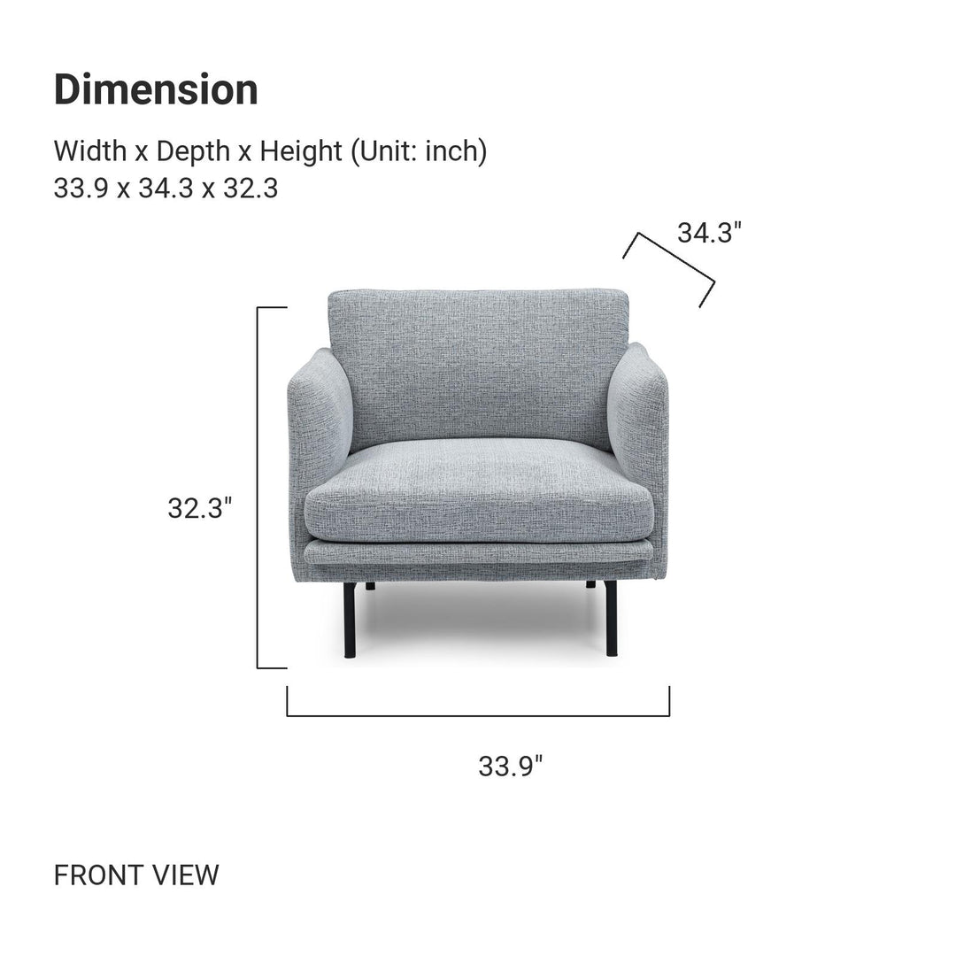 HARRISON Grey Fabric Sofa