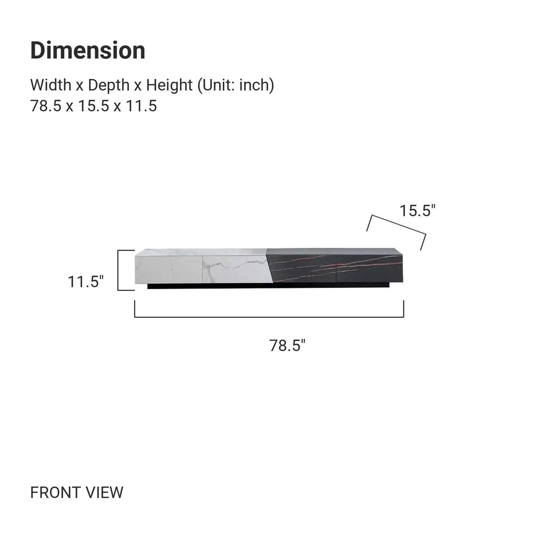 AGIM Black & White Ceramic TV Stand