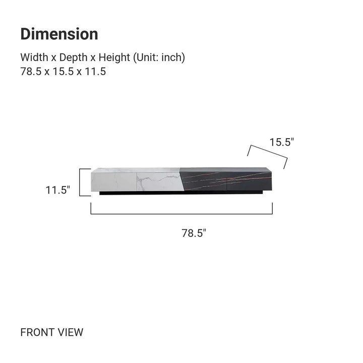 AGIM Black & White Ceramic TV Stand