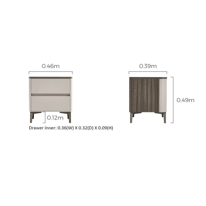 FAITH Minimalist Khaki Nightstand