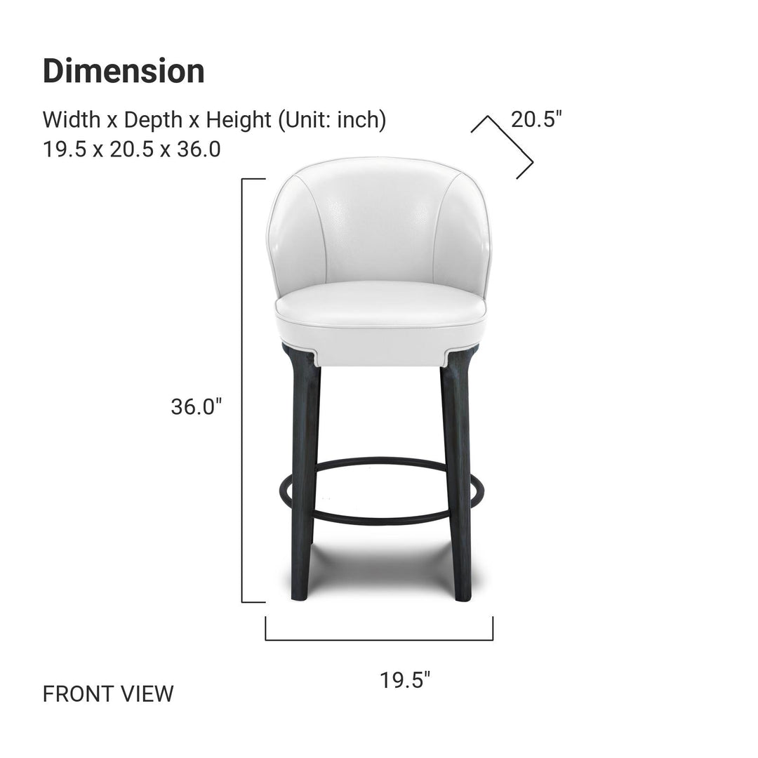CLARA Taupe Leatherette Bar Stools