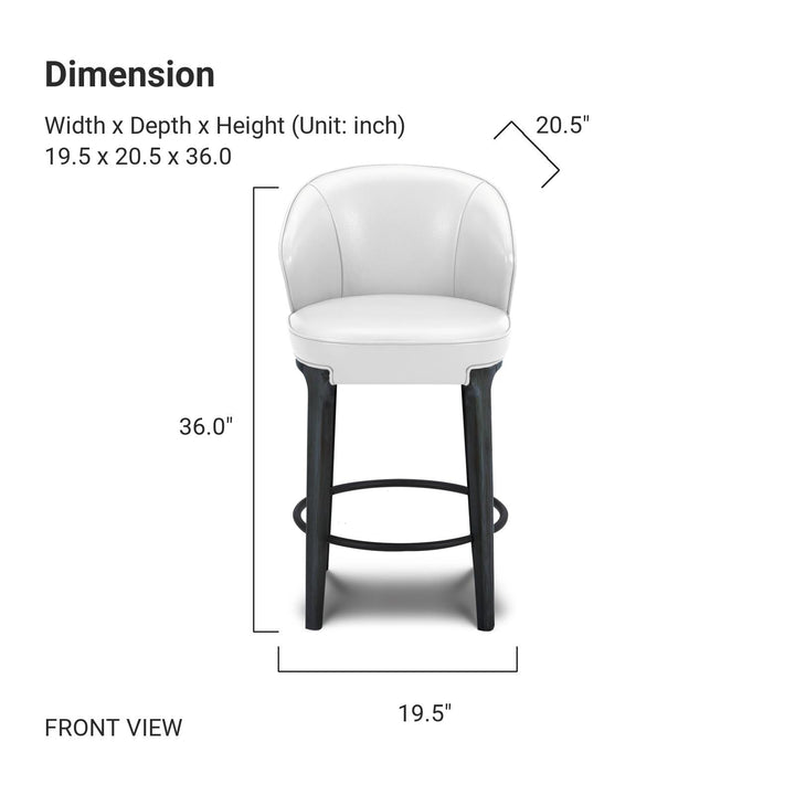CLARA Taupe Leatherette Bar Stools