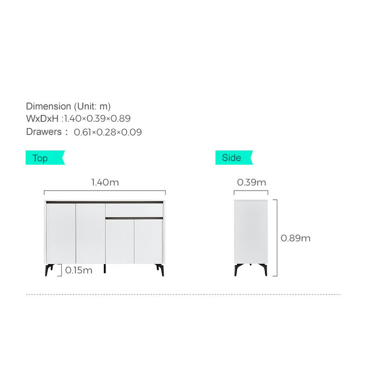 LOTUS White Ceramic, Side Cabinet