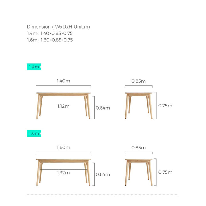 LADONNA Ceramic Wooden Dining Table