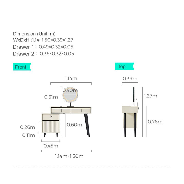 SERENA LED Vanity Table