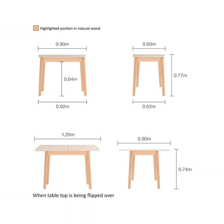 PAOLO Tempered Glass Extendable Dining Table