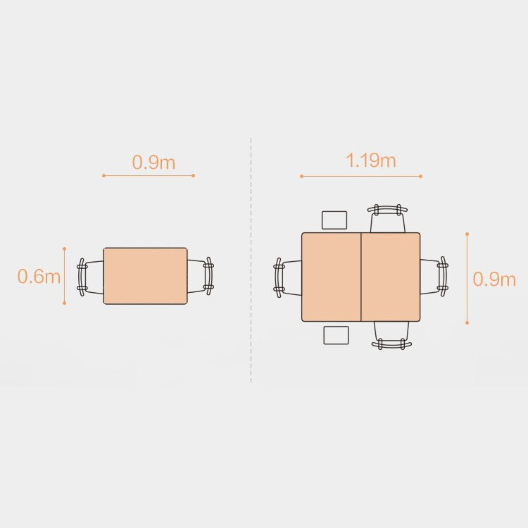 PAOLO Tempered Glass Extendable Dining Table