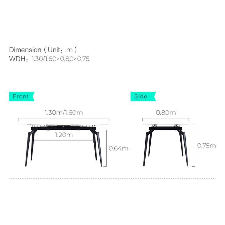 FLEXIA Space-Saving Dining Table with Extendable Top