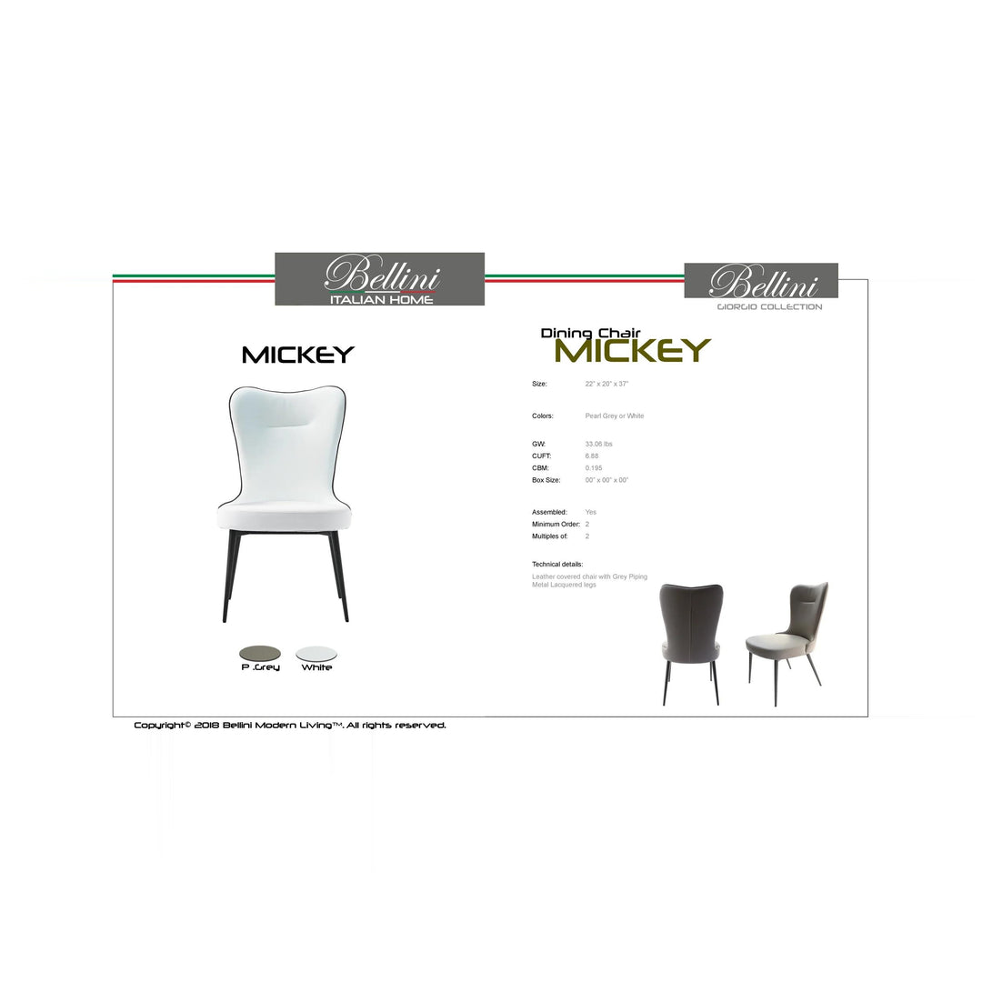 MICKEY Leather Dining Chair - Bellini