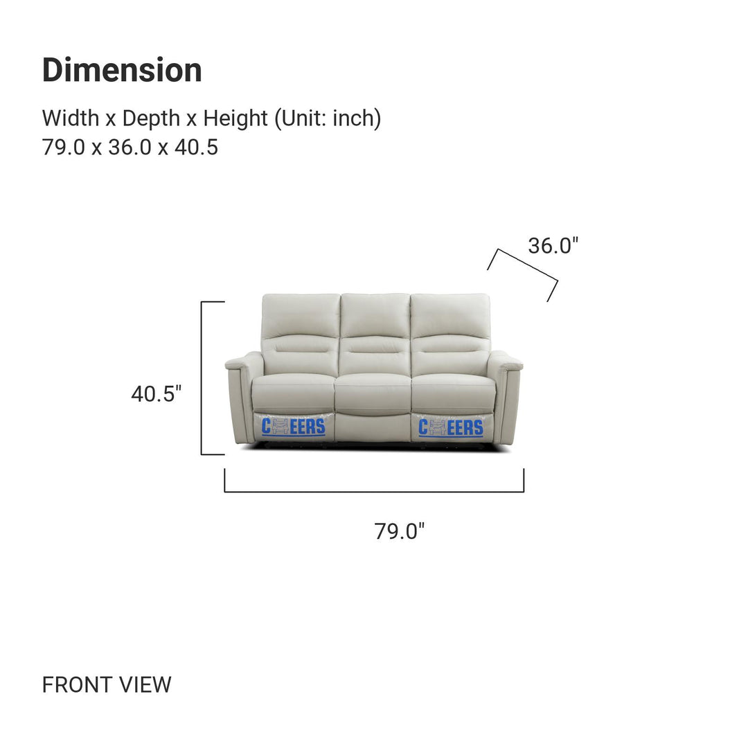 ALEXANDER Leather Power Motion 3 Seater Sofa – Cheers