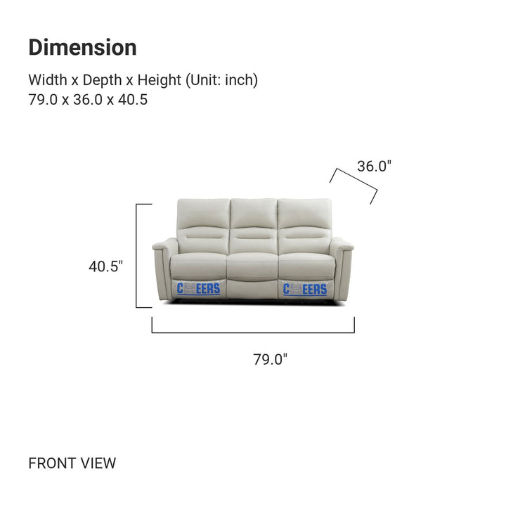 ALEXANDER Leather Power Motion 3 Seater Sofa – Cheers