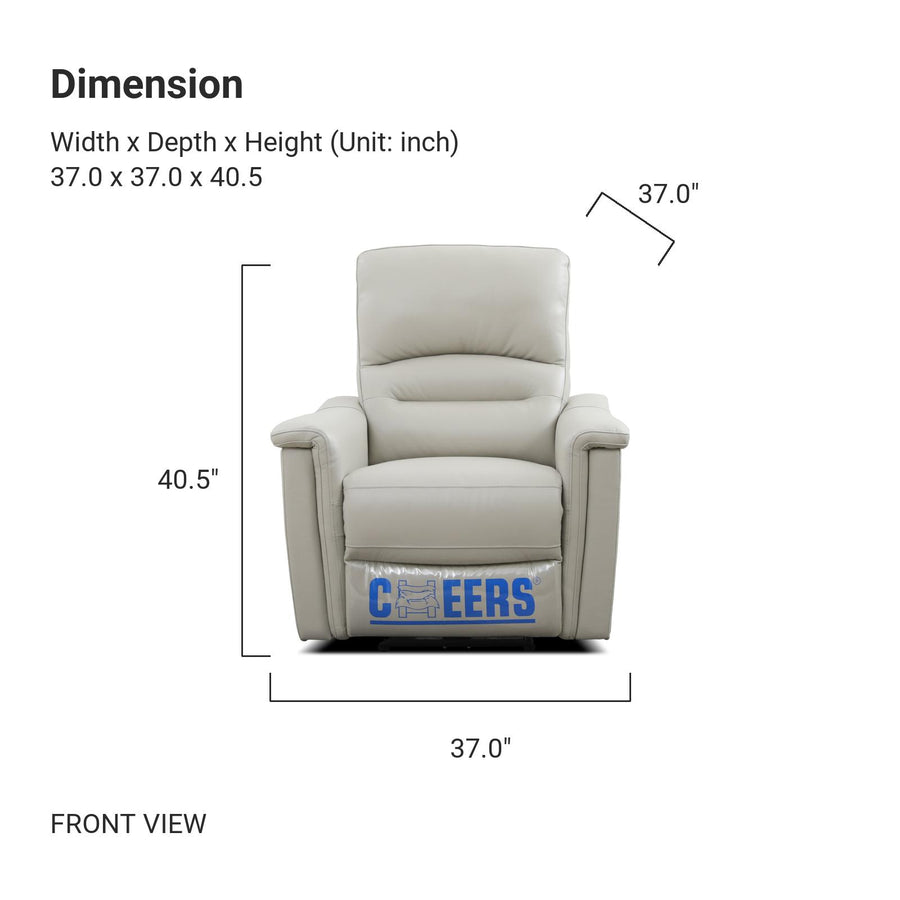 ALEXANDER Leather Power Motion 1 Seater Sofa Cheers