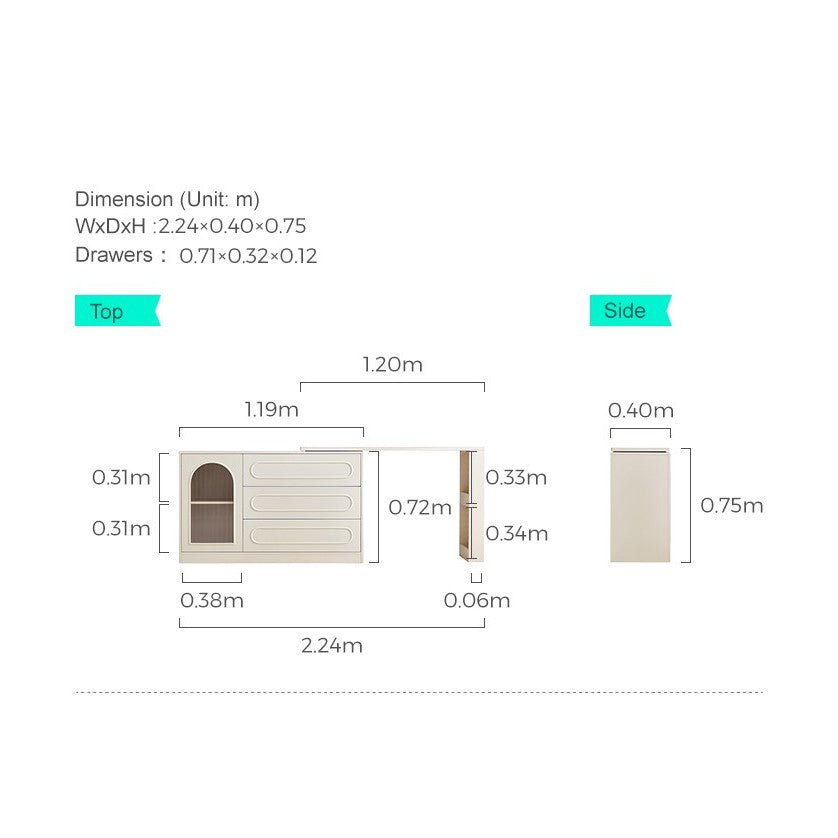 ISLA Extendable Vanity Desk