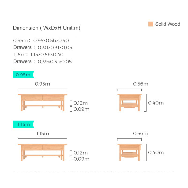 LAYLA Wooden And Ceramic Coffee Table