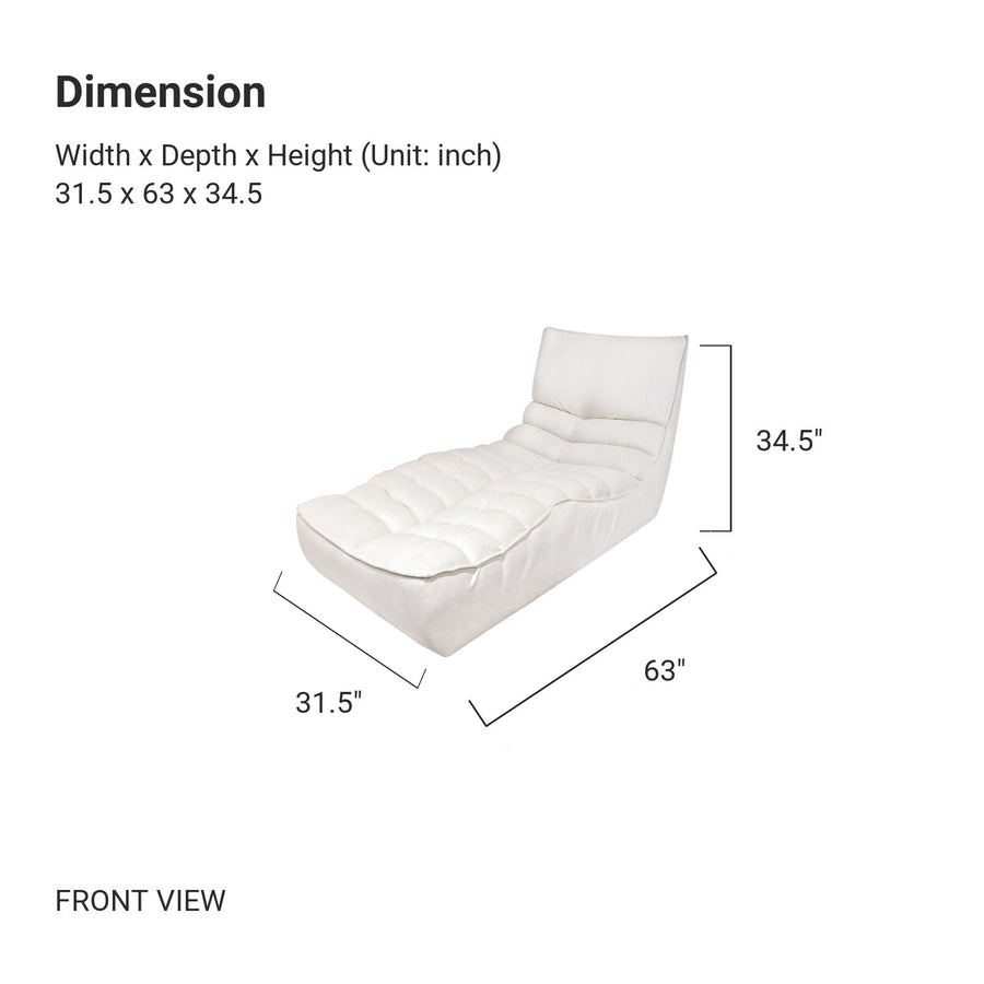 ZIP Fabric Togo Chaise - Calia Italia