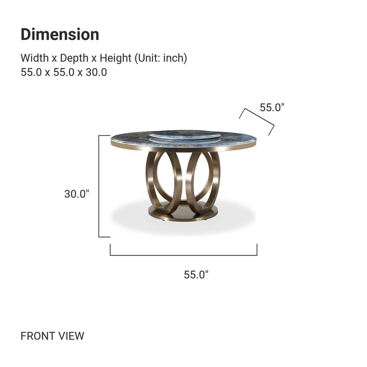 AURELIA Crystal Ceramic Dining Table