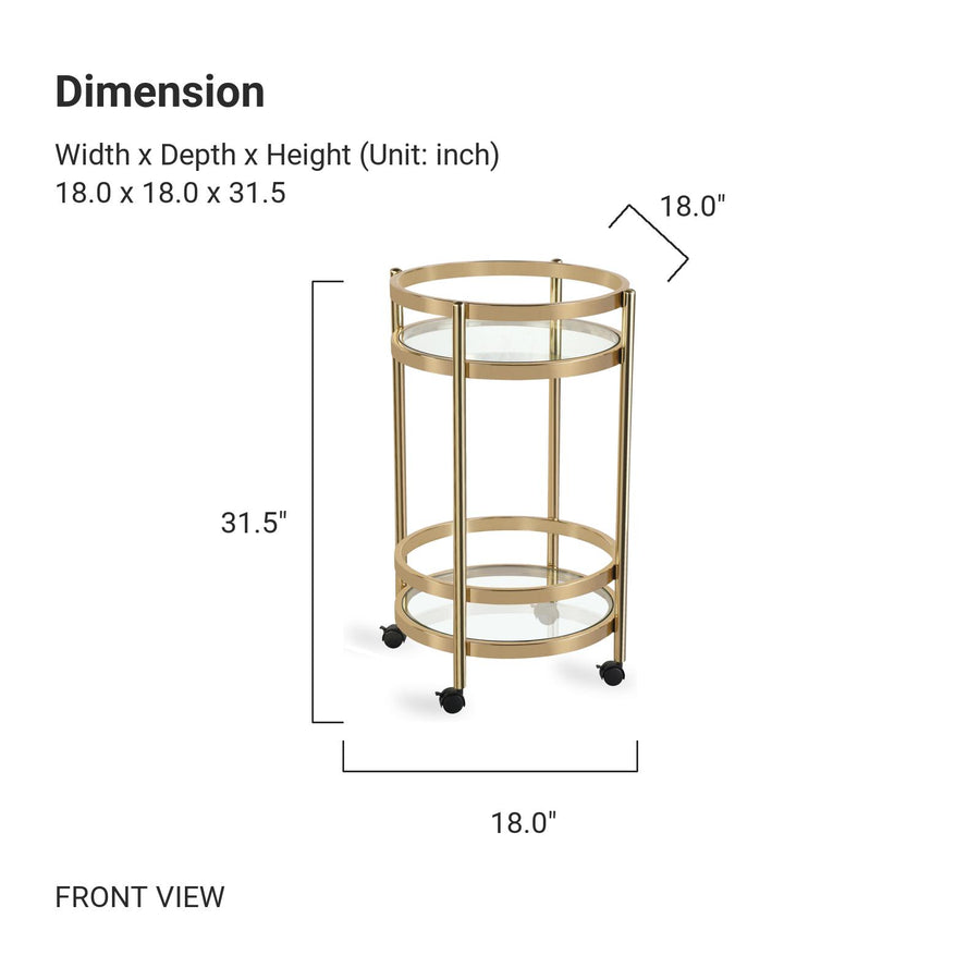 WILLIAM Glass Trolley