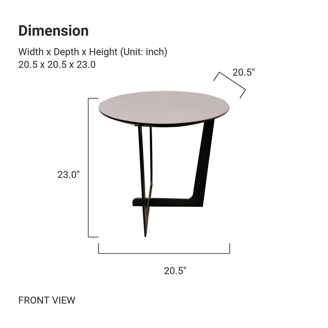 JESSE Leather Side Table