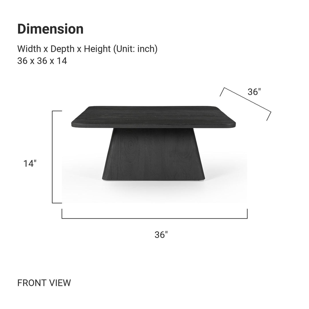 SLENDER Black Wood Coffee Table