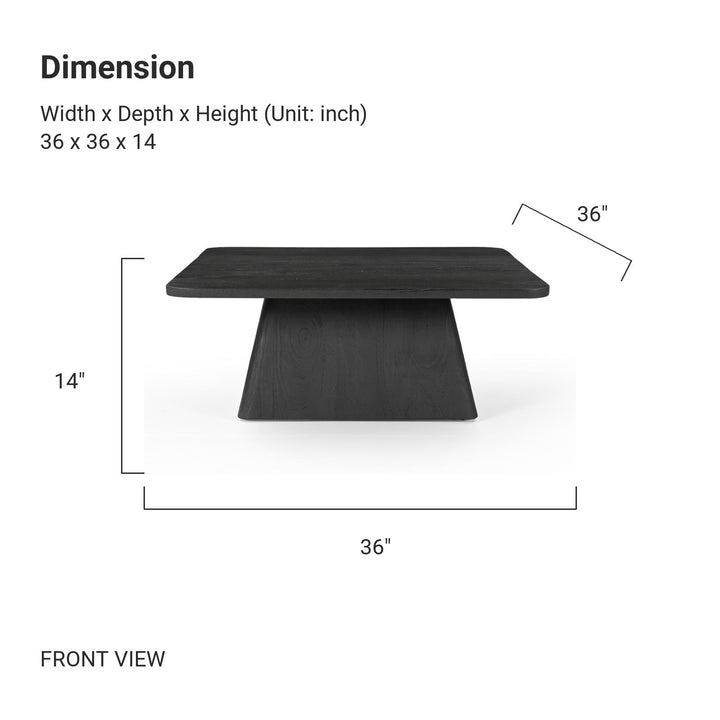 SLENDER Black Wood Coffee Table