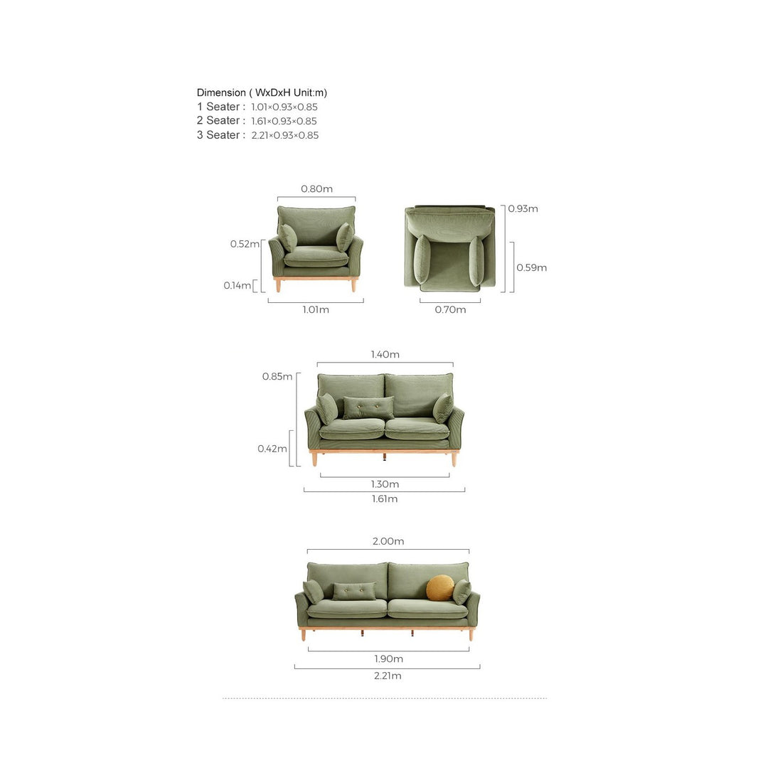 GREENWOOD Fabric Sofa