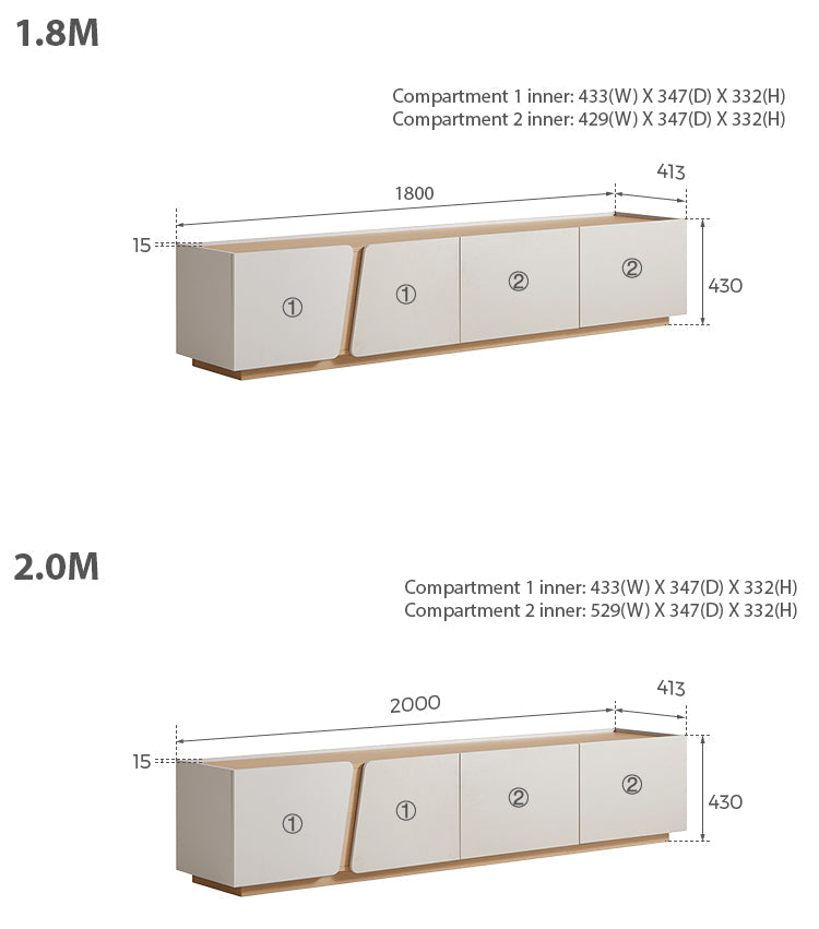 ALANA Asymmetrical Media Console