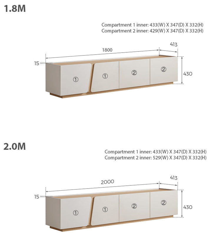 ALANA Asymmetrical Media Console
