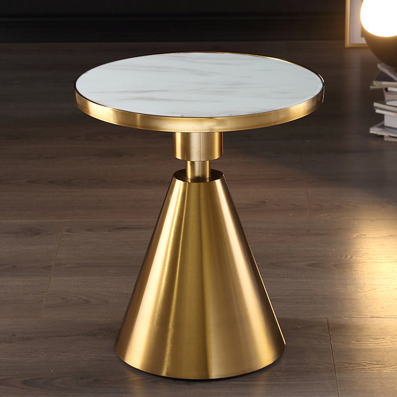 KONE Brushed Gold Ceramic End Table