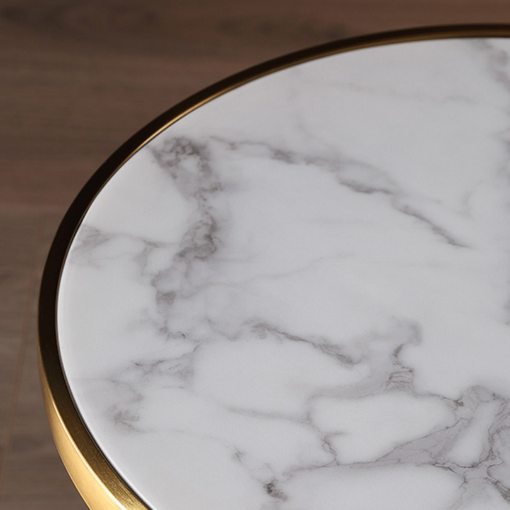 KONE Brushed Gold Ceramic End Table