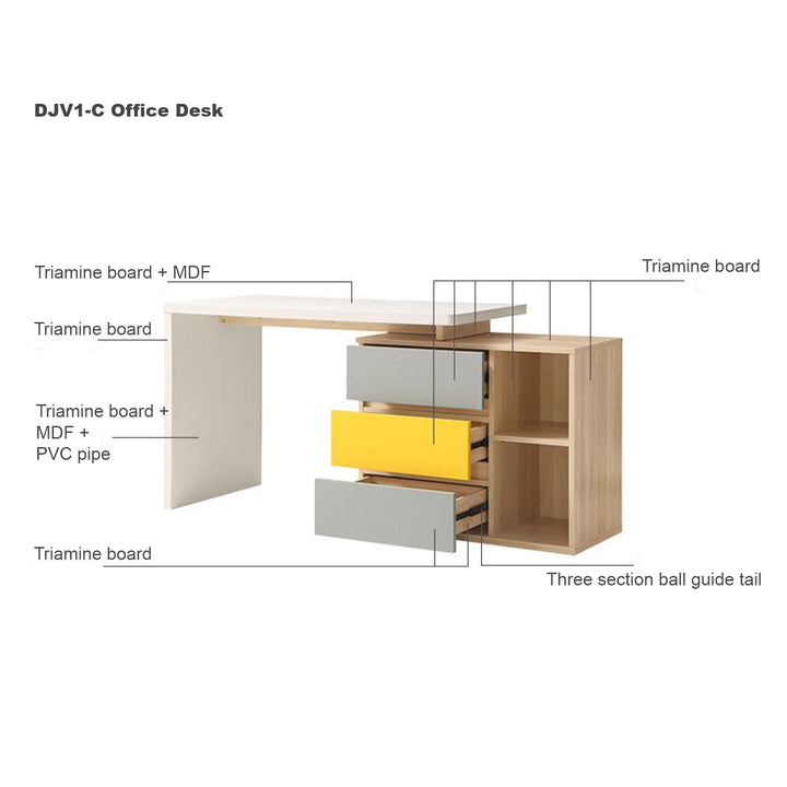 LEROY Wood Cabinet & Office Desk