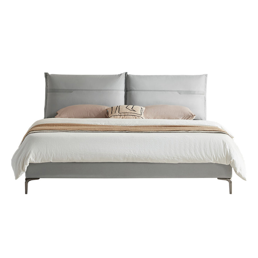LOLA Grey Leather Bed