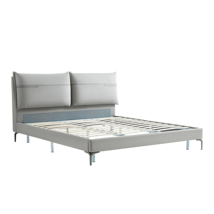 LOLA Grey Leather Bed