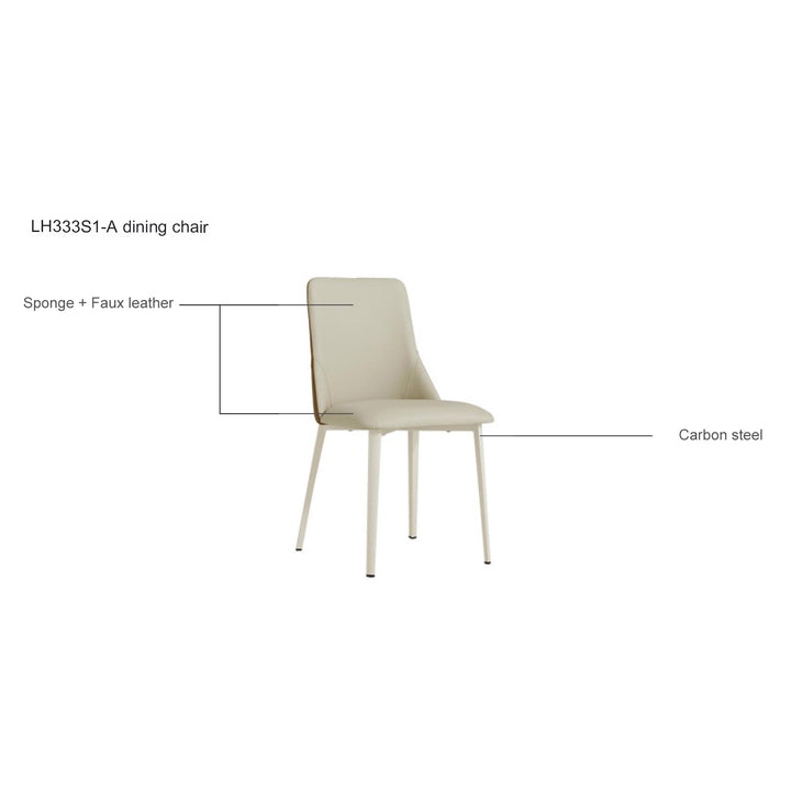 LISHA White Cream Dining Chair