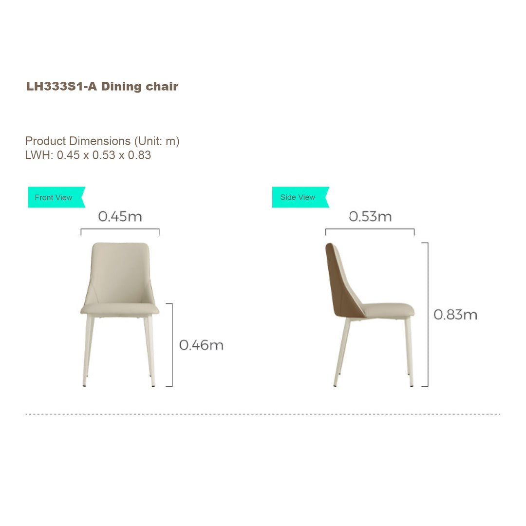 LISHA White Cream Dining Chair
