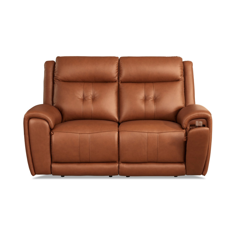 EMMA Brown Leather Reclining Sofa Collection 2 Seater