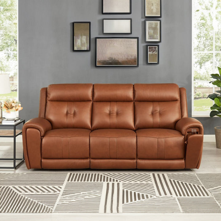 EMMA Brown Leather Reclining Sofa Collection