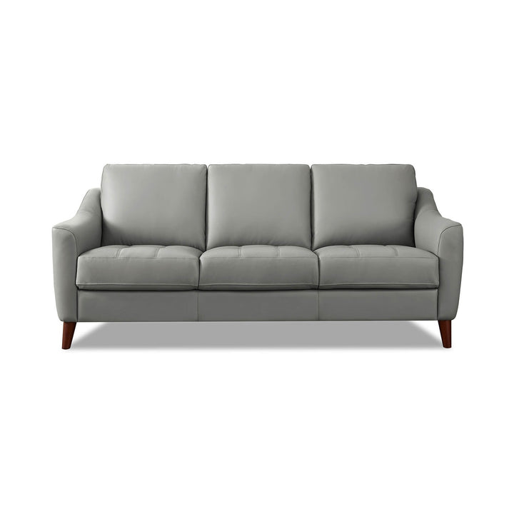 ERSA Silver Grey Leather Sofa Collection 3 Seater