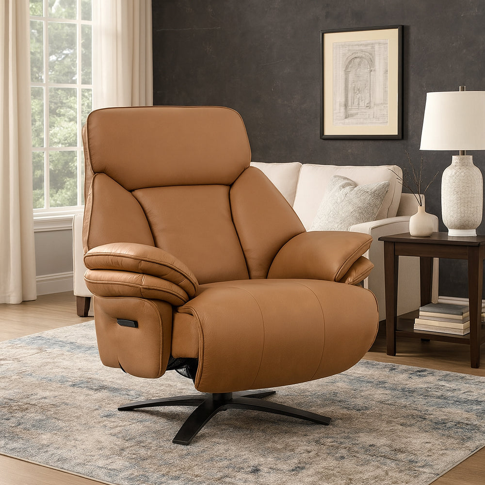 MATTEO Leather Power Recliner Accent Chair