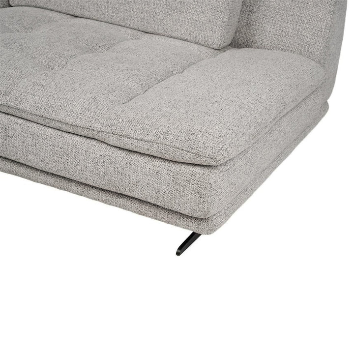 LEEROY Light Grey Fabric Sofa