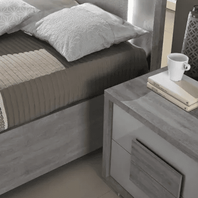 LIA Silver Ash Nightstand - Fabelli Italia